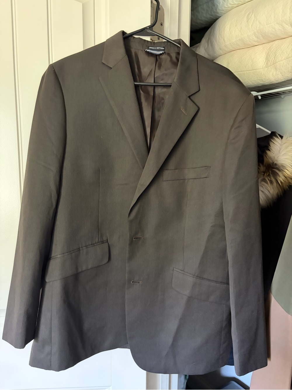 Nautica Men's Dark Brown Two-Button Blazer and Pants